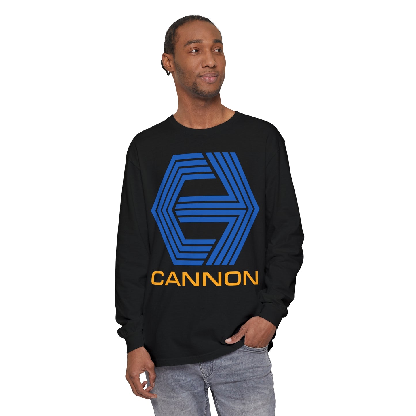 Cannon Films "Logo" Garment-Dyed Long Sleeve T-Shirt