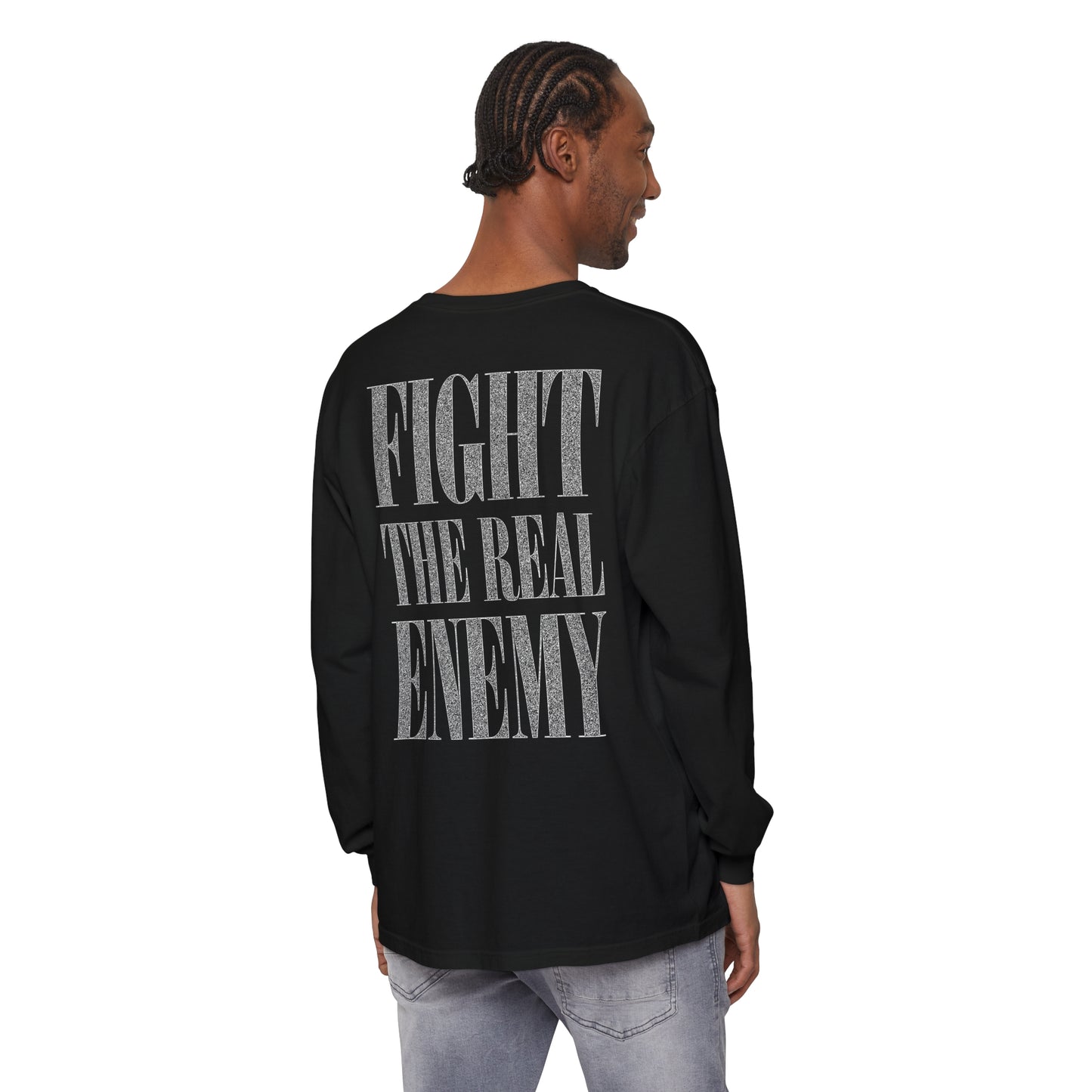 Sinéad O'Connor "Fight The Real Enemy" Garment-Dyed Long Sleeve T-Shirt