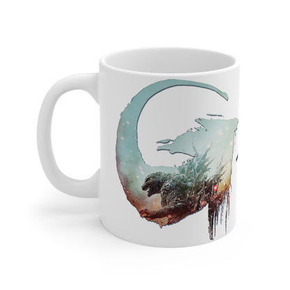 Godzilla "Minus One" White Ceramic Mug 11oz