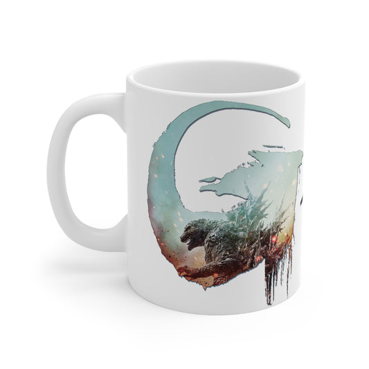 Godzilla "Minus One" White Ceramic Mug 11oz