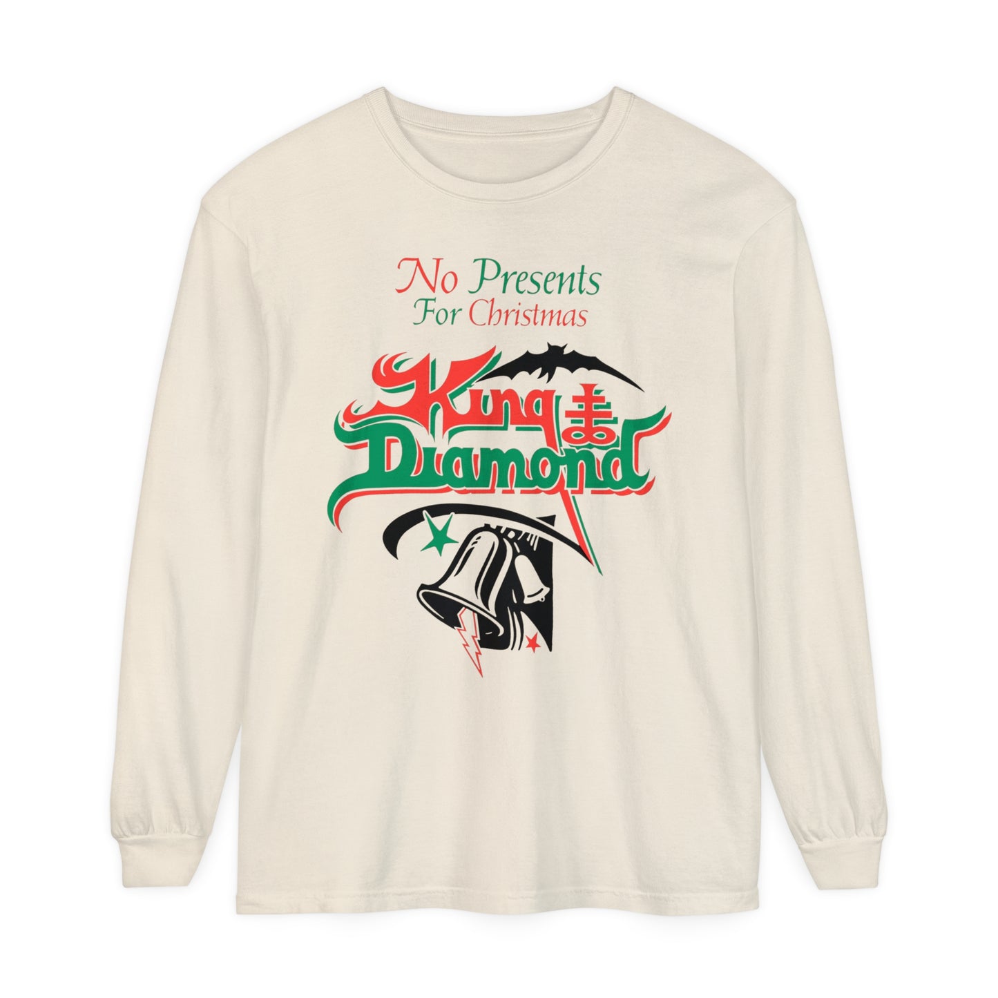 King Diamond "No Presents For Christmas" Garment-Dyed Long Sleeve T-Shirt