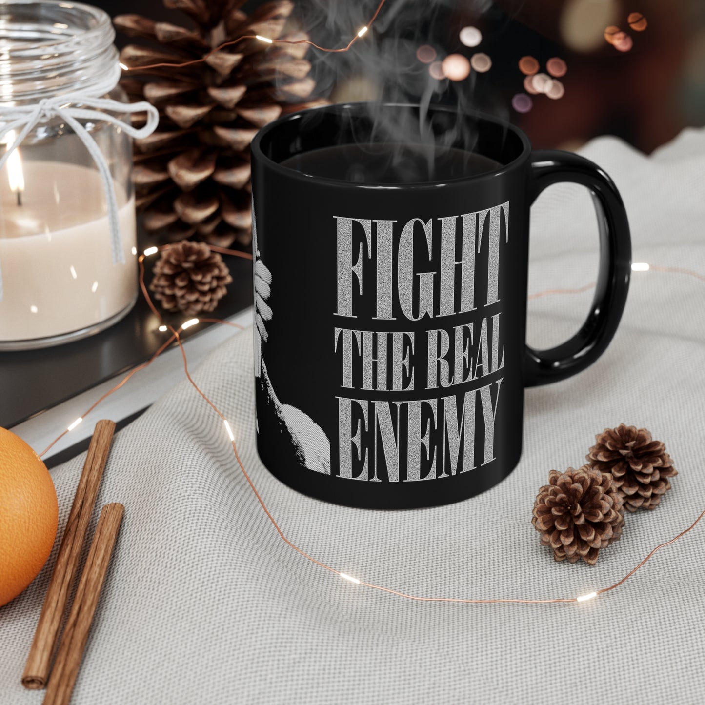 Sinéad O'Connor "Fight The Real Enemy" 11oz Black Mug