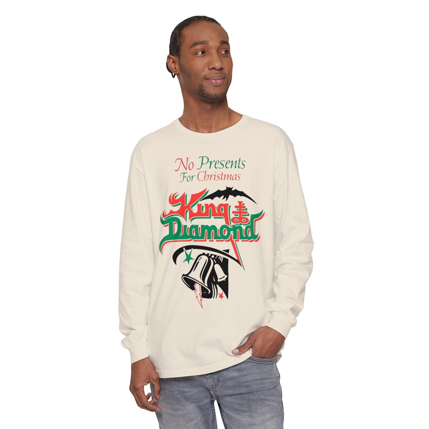 King Diamond "No Presents For Christmas" Garment-Dyed Long Sleeve T-Shirt