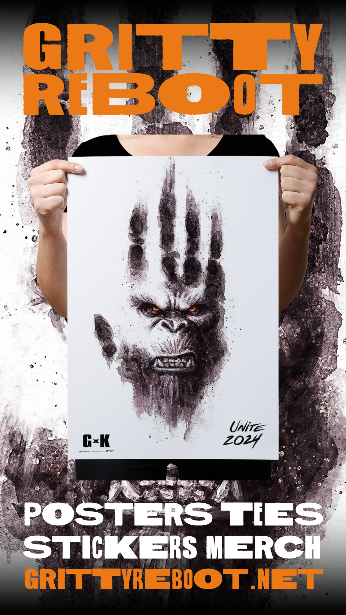 Godzilla x Kong: The New Empire "Kong Hand" Poster Reprint