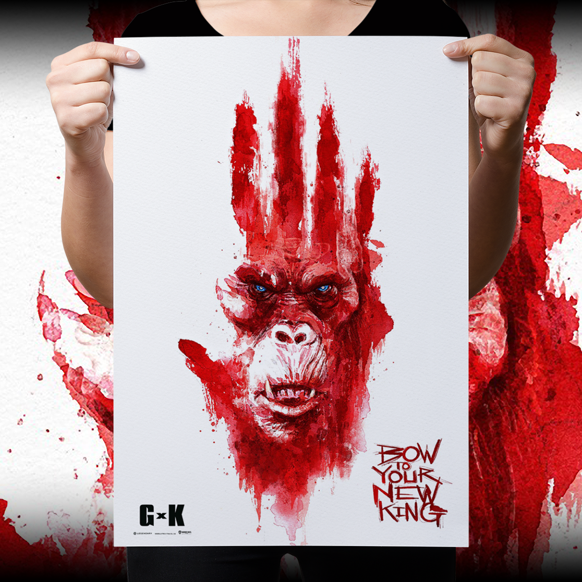 Godzilla x Kong: The New Empire "Red Titan Hand" Poster Reprint