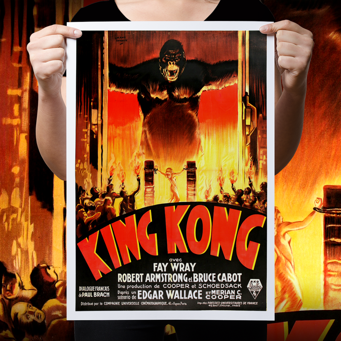 King Kong "French One Panel" Poster Reprint