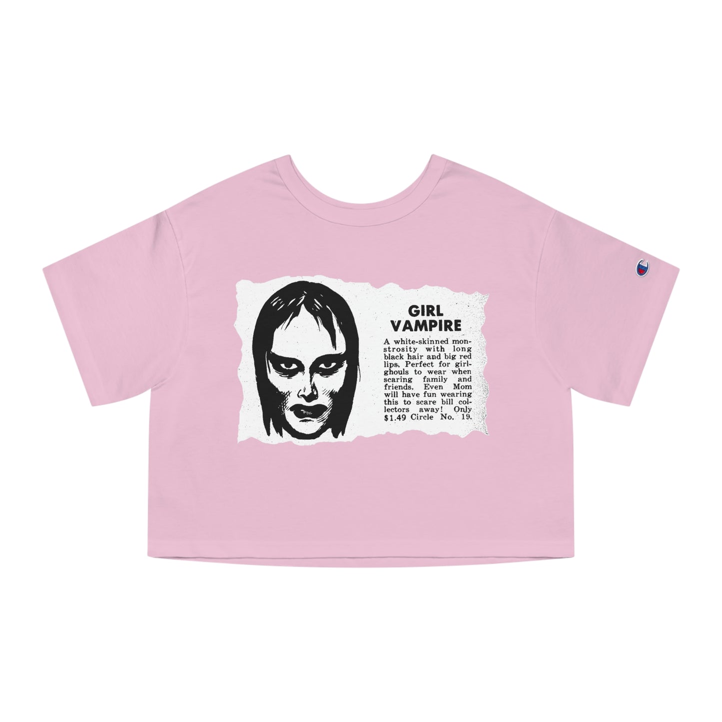 Girl Vampire "Tearaway" Champion Women's Heritage Cropped T-Shirt